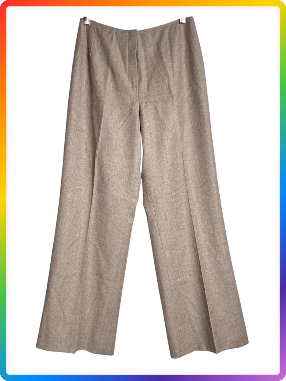 Oscar de la Renta Bergdorf Wool Cashmere Wide Leg Pants Size 6 Vintage ITALY